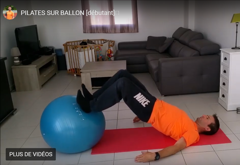 Faire du Pilates débutant sur ballon – Séance 2/3